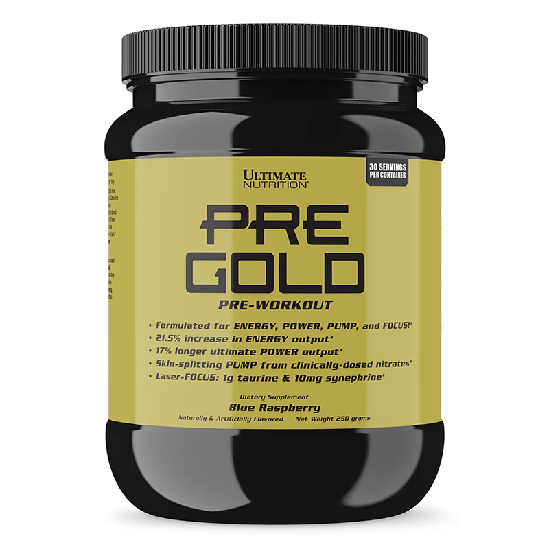 Ultimate Nutrition Pre Gold Pre Workout 30 Servings - Blue Raspberry