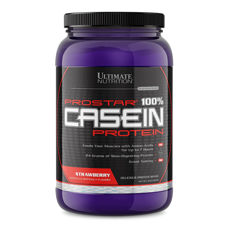 Ultimate Nutrition Prostar 100% Casein Protein 2 lbs -  Strawberry Creme