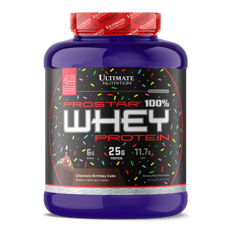 Ultimate Nutrition Prostar 100% Whey Protein 5.28 lbs - Chocolate Birthday Cake