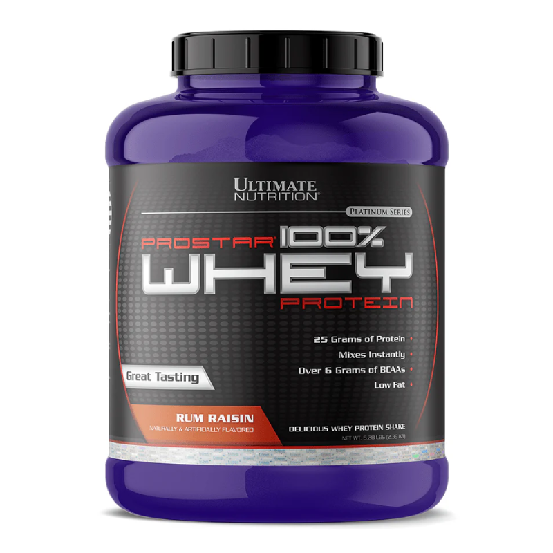 Ultimate Nutrition Prostar 100% Whey Protein 5.28 lbs - Rum Raisin