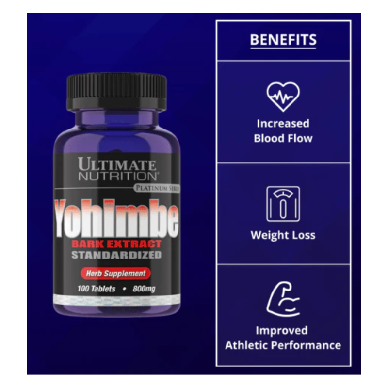 Ultimate Nutrition Yohimbe Bark Extract 800mg 100 Tablets Best Price in UAE