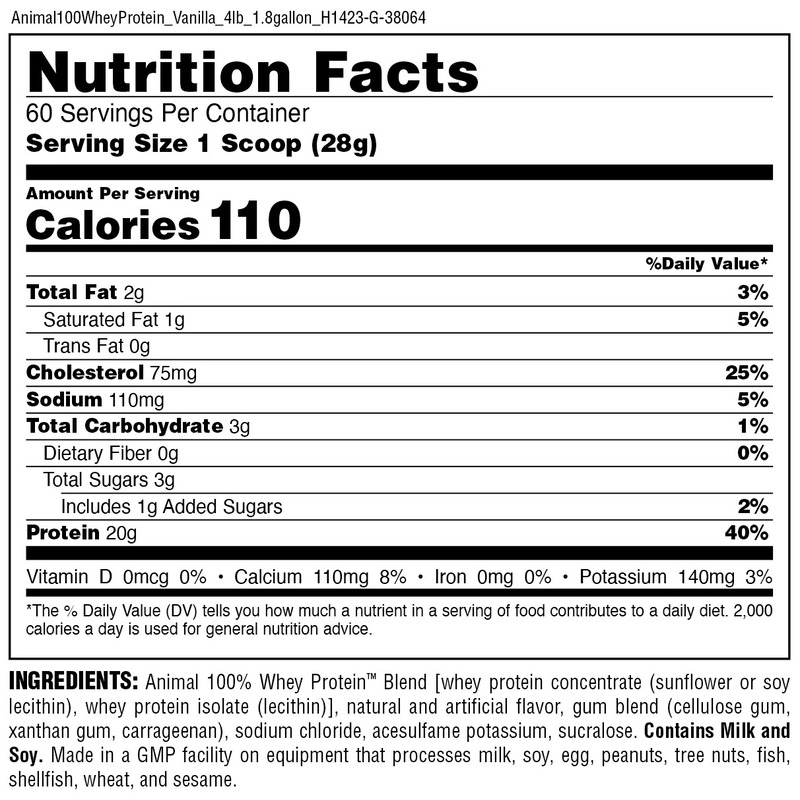 Universal Nutrition Animal Whey Protein 5lbs - Vanilla Best Price in Abu Dhabi