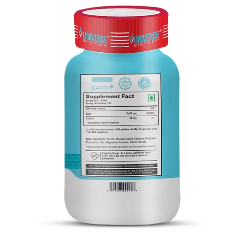 Universe Biotech Biotin 100 Tabs Best Price in UAE