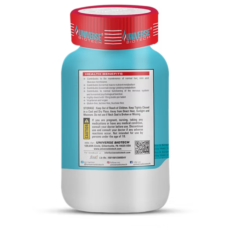 Universe Biotech Biotin 100 Tabs Best Price in UAE