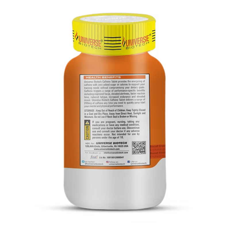 Universe Biotech Caffeine 100 Tabs Best Price in UAE