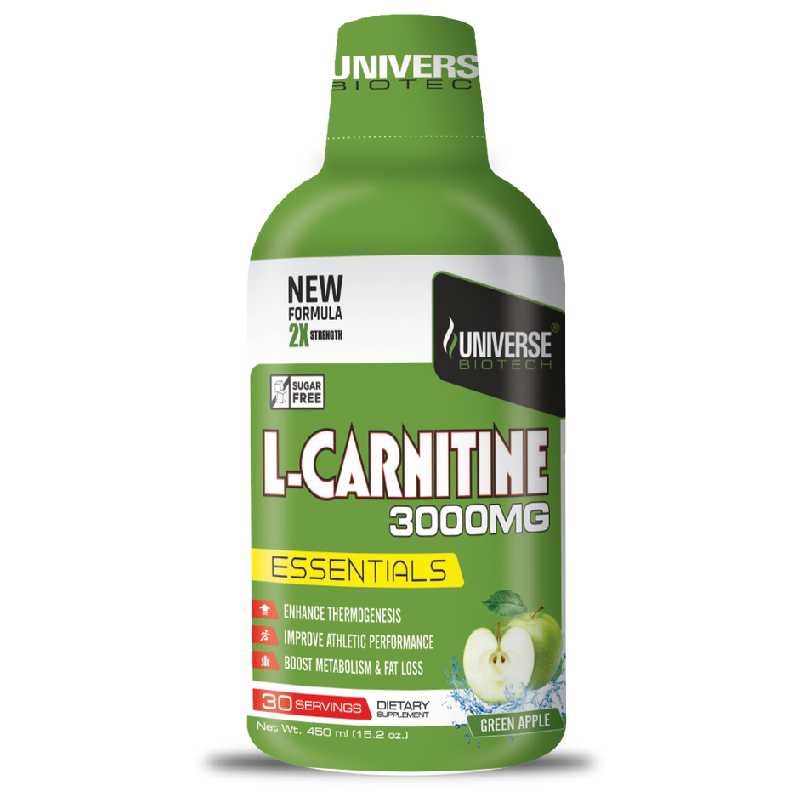 Buy Universe Biotech L-Carnitine 3000mg 30 Servings  Green Apple in Dubai,  Abu Dhabi, Sharjah, UAE | HyjiaStore.com