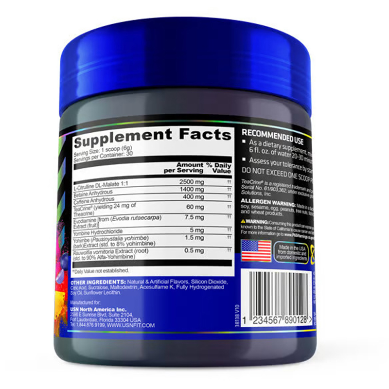 USN 3XT Max Energy Pre-Workout 30 Servings - Fruit Punch Best Price in Dubai