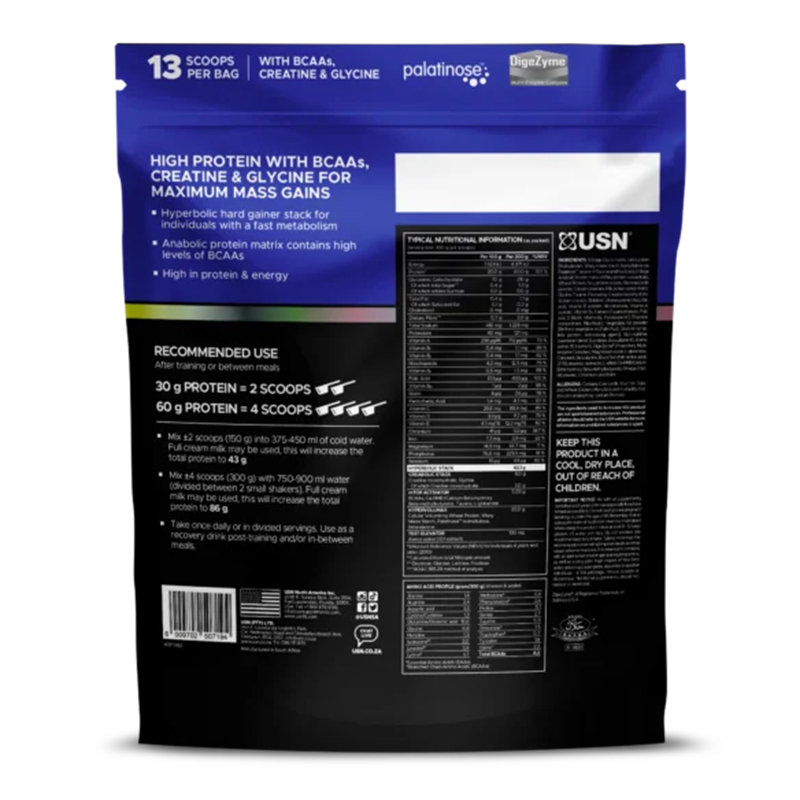 USN Hyperbolic Mass GH 1 Kg - Strawberry Cheese Cake Best Price in Dubai