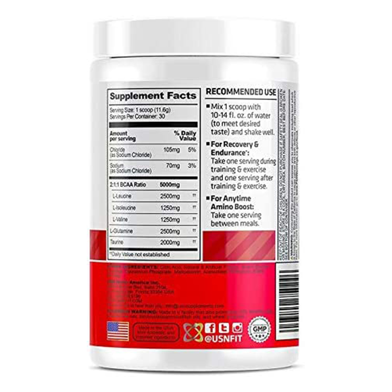 USN Supplements BCAA Amino + 348G - Fruit Punch Best Price in Dubai