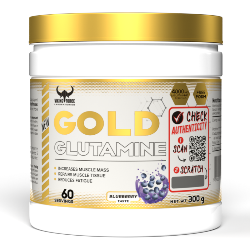 Viking Force Gold Glutamine 300 G - Blueberry