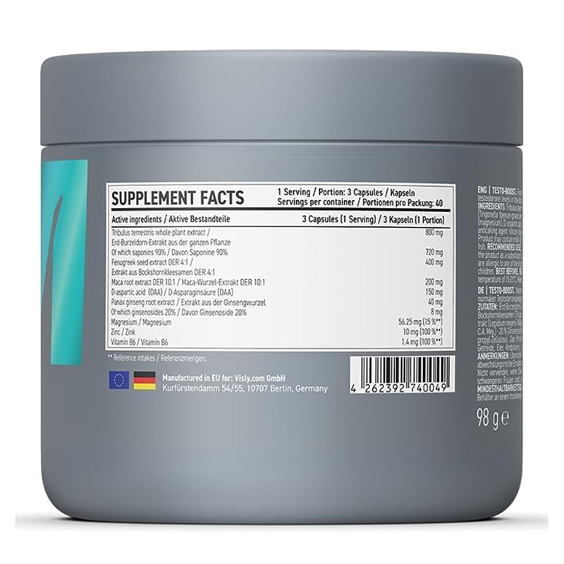 Visly Testo Boost - 120 caps Best Price in Dubai