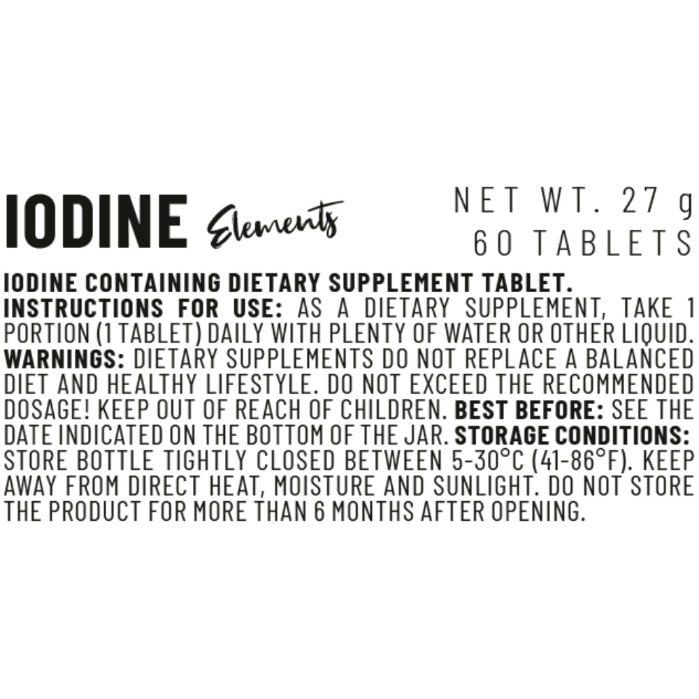 Vitacorp Elements Iodine 60Tabs Best Price in Abu Dhabi