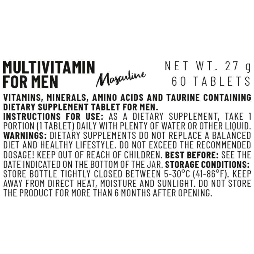 Vitacorp Masculine Multivitamin For Men 60Tabs Best Price in Abu Dhabi