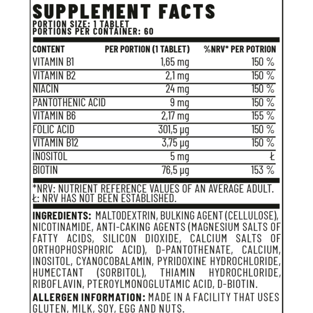 Vitacorp Vitality B-Complex 60Tabs Best Price in Dubai