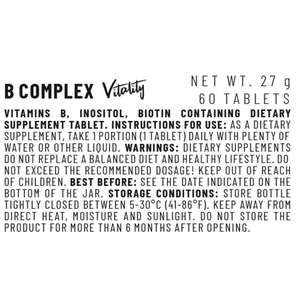 Vitacorp Vitality B-Complex 60Tabs Best Price in Abu Dhabi