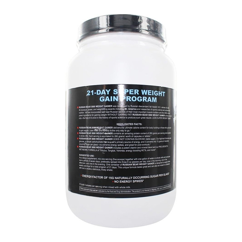 Vitol Russian Bear 5000 Weight Gainer 4 lbs - Chocolate Ice Cream Best Price in Abu Dhabi