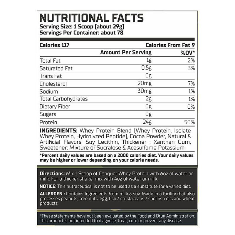 Warzone Conquer Whey Protein 78 Servings - Cafe Frappucino Best Price in Dubai