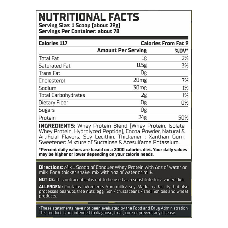 Warzone Conquer Whey Protein 78 Servings - Cookies N Cream Best Price in Dubai