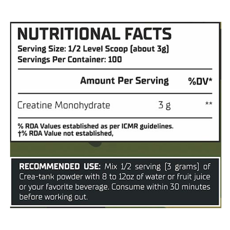 Warzone Crea-tank Creatine Monohydrate 100 Servings Best Price in Dubai