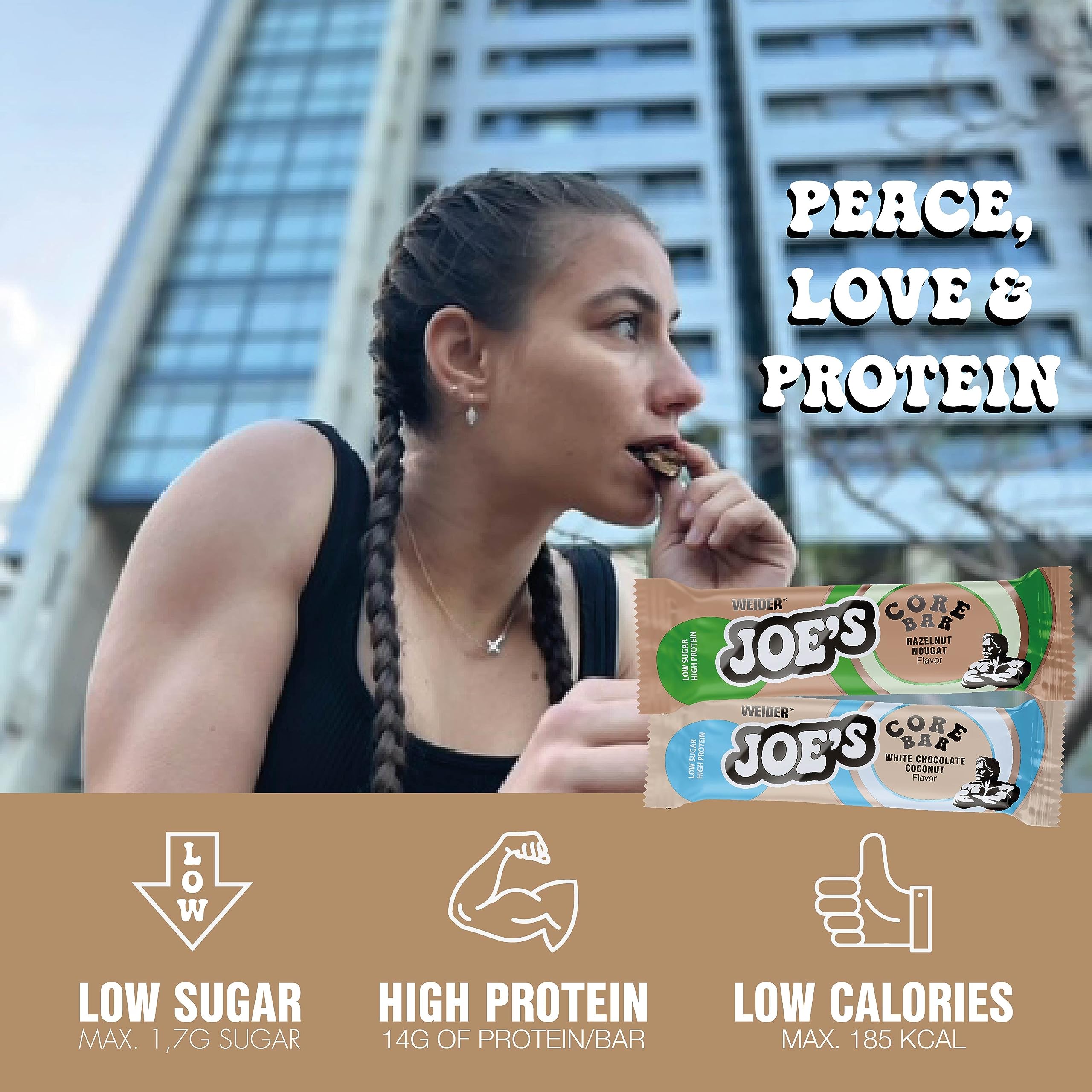 Weider Joes Core Bar 45 G 12 Pcs in Box - Nougat Hazelnut Best Price in UAE