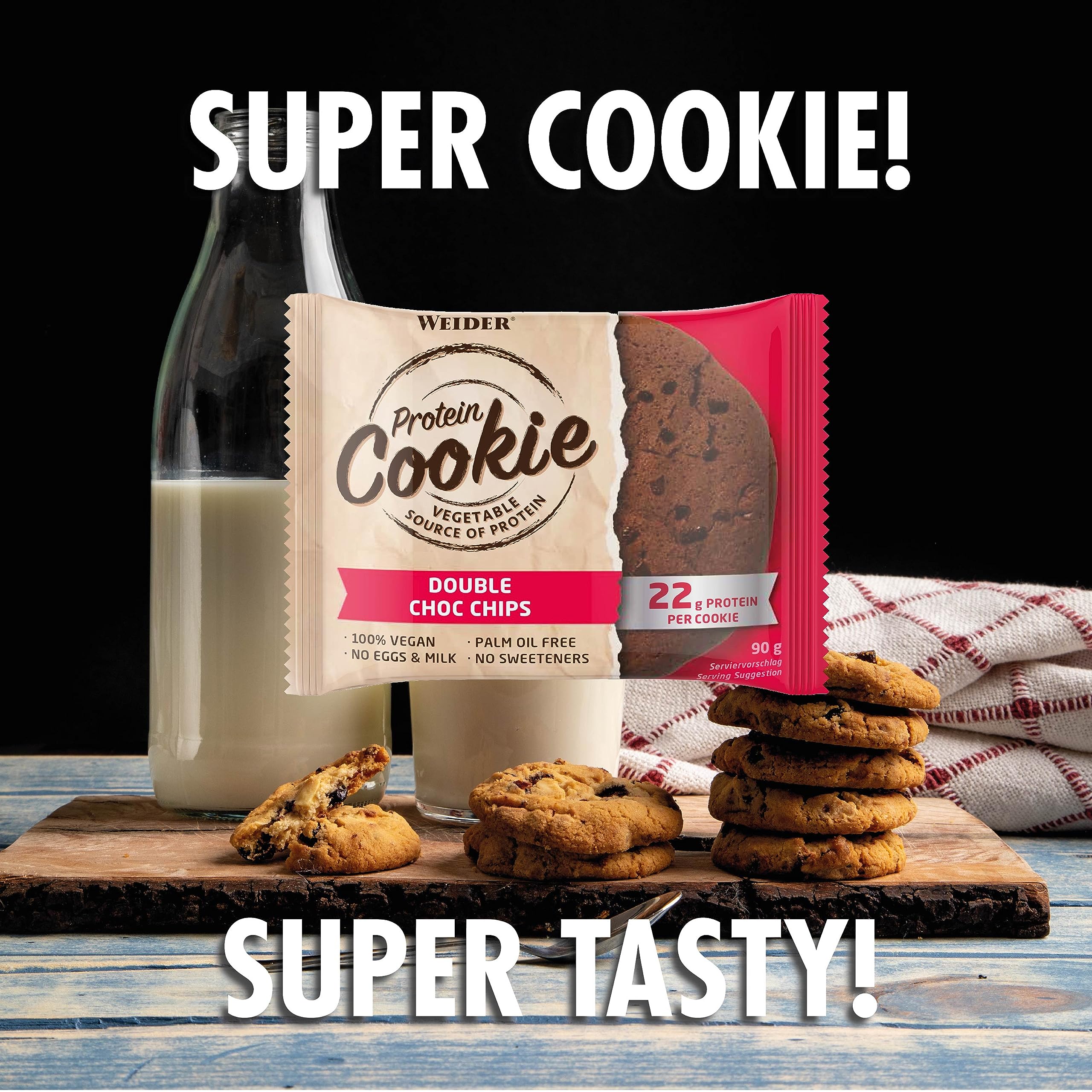 Weider Protein Cookie 90 G 12 Pcs in Box - Double Choco Chips Best Price in Al Ain