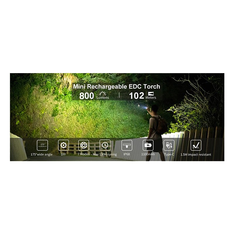 Wuben Light Lightok X0 Best EDC Flashlight 1100 Lumens - Green Best Price in Ajman