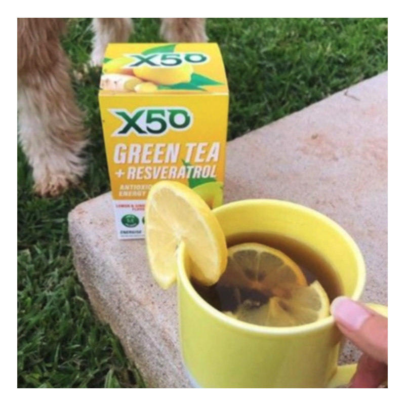 X50 Green Tea Lemon and Ginger 30 Serving Best Price in Dubai