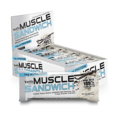 Muscle Sandwich Protein Bar Vanilla 56 g 12 Bars