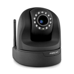 Foscam Plug and Play Indoor Wireless IP Pan/Tilt 720P 1.3MP Camera FI9826PB - Black