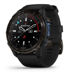 Garmin Descent MK3i – 51 mm Carbon Grey DLC Titanium with Black Silicone Band Watch