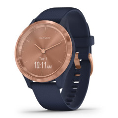 Garmin VivoMove 3S Rose Gold Stainless Steel Bezel With Navy Case And Silicone Band 39 mm (010-02238-03)