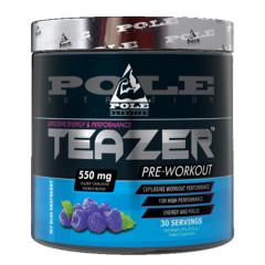 Pole Nutrition Pre Workout Teazer 30 Servings - Icy Blue Raspberry