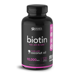 Sports Research Biotin 10,000mcg (120 veggie softgels)