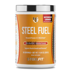Steel Fit Steel Fuel Vegan Branched-Chain Amino Acids 330 G - Water Lemonade