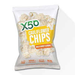 X50 Cauliflower Chips Mild Curry 60g