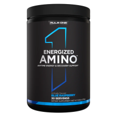 Rule One Energized Amino Acids + Energy 30 Servings - Blue Raspberry