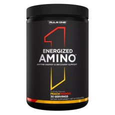 Rule One Energized Amino Acids + Energy 30 Servings - Peach Mango