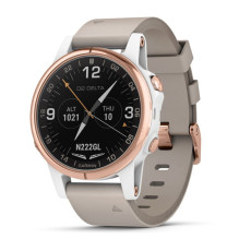 Garmin D2 Delta S 42mm Aviator Watch with Beige Leather Band (010-01987-31)