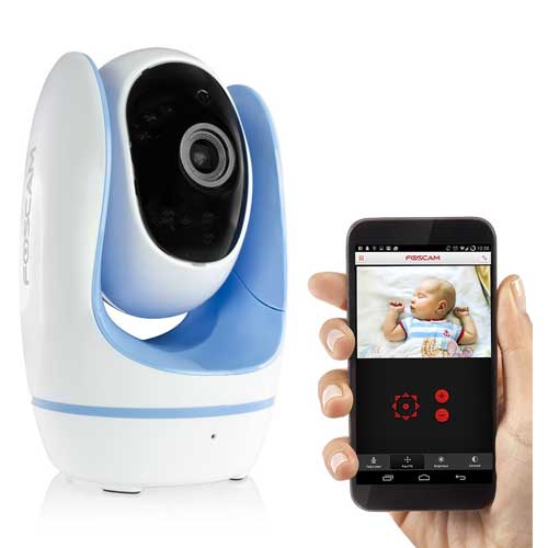 Foscam Wireless IP Baby Monitor Camera with Night Vision Blue