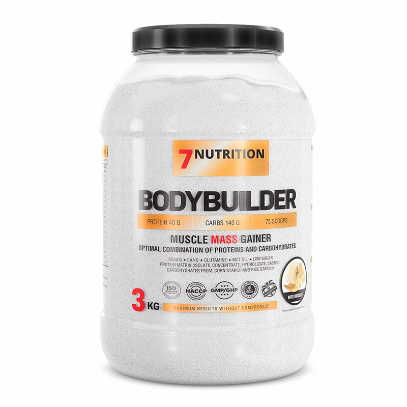 7Nutrition BodyBuilder Muscle Mass Gainer 3KG - White Chocolate