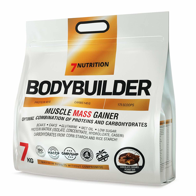 7Nutrition BodyBuilder Muscle Mass Gainer 7KG - Chocolate Caramel Peanut Bar