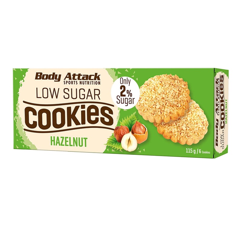 Body Attack Low Sugar Cookies Hazelnut 115 g