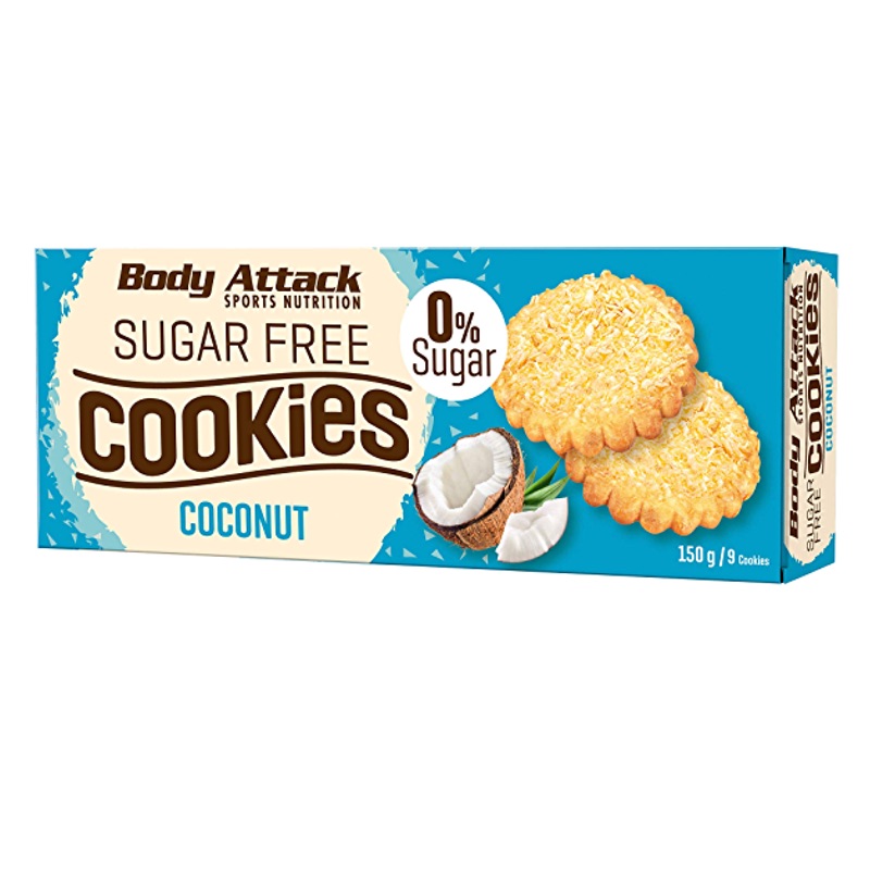 Body Attack Low Sugar Cookies Coconut 115 g