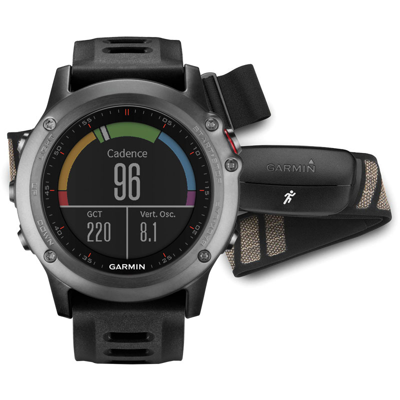 Buy Garmin Fenix 3 GPS Watch With Heart Rate Monitor Gray Black Band