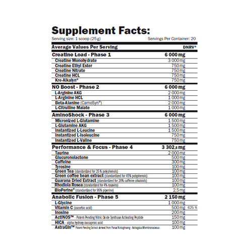 AMIX Pre Workout MYOcell 5 Phase 500Gr Price in Abu Dhabi