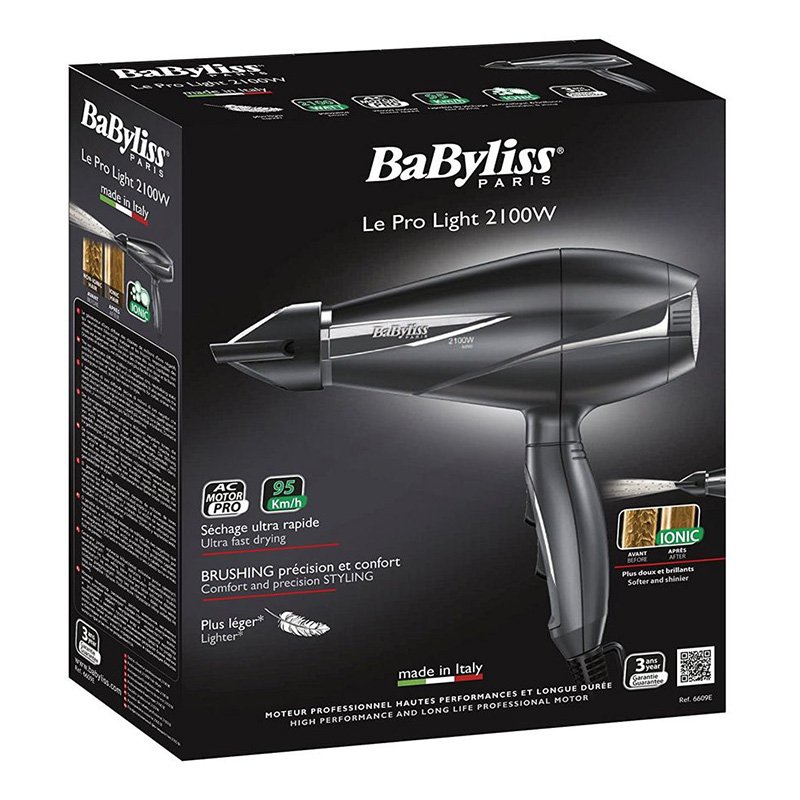 Buy Babyliss 2100w Ionic 6 Temperatures & Speed 6mm Nozzle Grey in