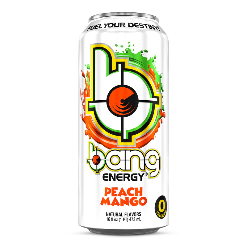 Bang Energy Drink 473 ml -Peach Mango 1 Box of 12 Cans