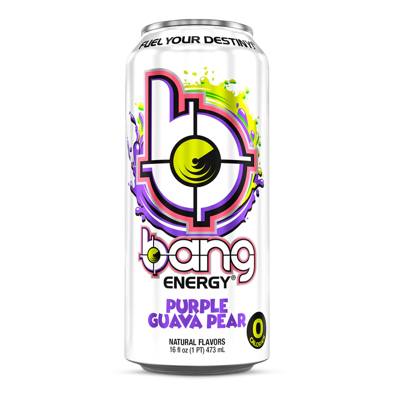Bang Energy Drink 473 ml - Purple Guava Pear 1 Box of 12 Cans