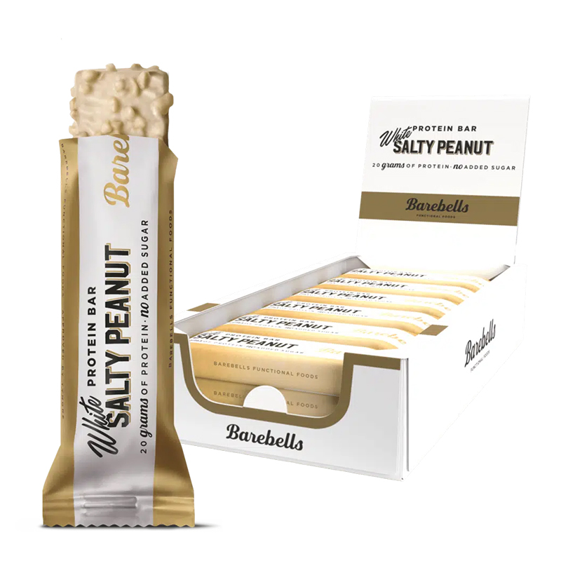BareBells Protein Bar White Salty Peanut - 55g x 12 Bars