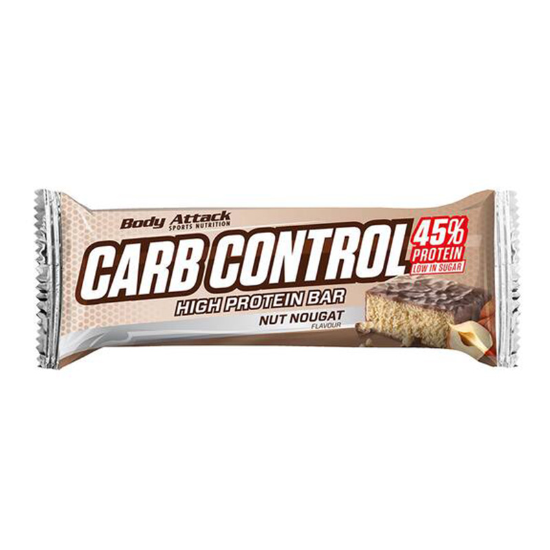Body Attack Carb Control Protein Bar 100 G 15Pcs - Nut Nougat